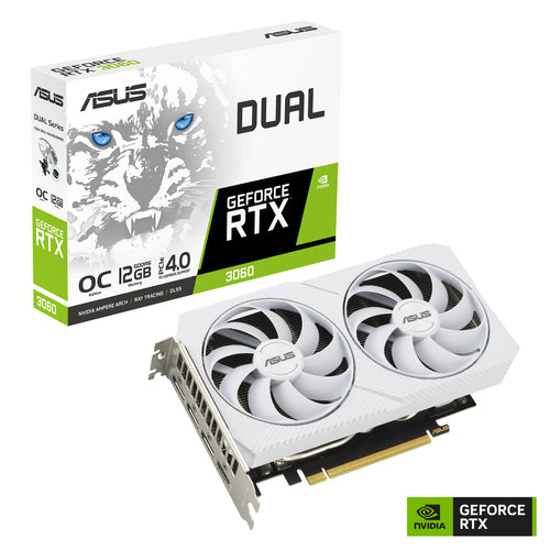 ASUS DUAL-RTX3060-O12G-WHITE graphics card NVIDIA GeForce RTX 3060 12 GB GDDR6