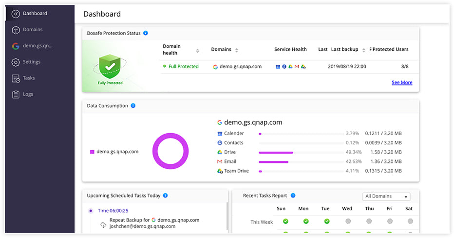 QNAP LS-BOXAFE-GOOGLE-1USER-1Y PC utility software 1 license(s) Backup / Recovery 1 year(s)