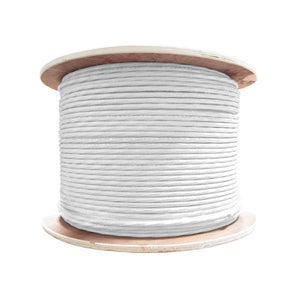 CAT6A, FT6/Plenum 23AWG SOL 10Gig White 1000' Reel