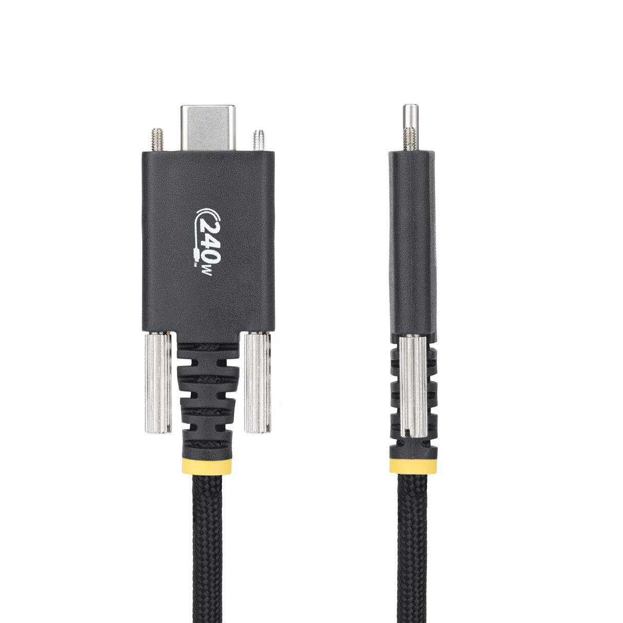 StarTech.com 6ft (2m) USB-C Charging Cable, Durable and Ultra-Flexible, Side Screw Locking, 240W (5A) PD EPR, USB 2.0 Laptop Charger Cable, USB-IF Certified, Rugged USB-C Charging Cord
