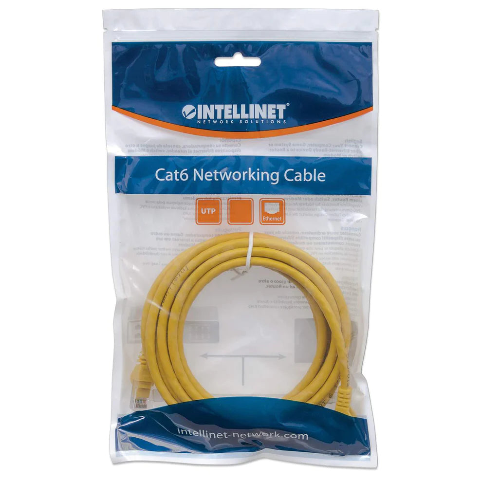 Intellinet IEC-C6-YLW-2 networking cable Yellow 0.6 m Cat5e U/UTP (UTP)