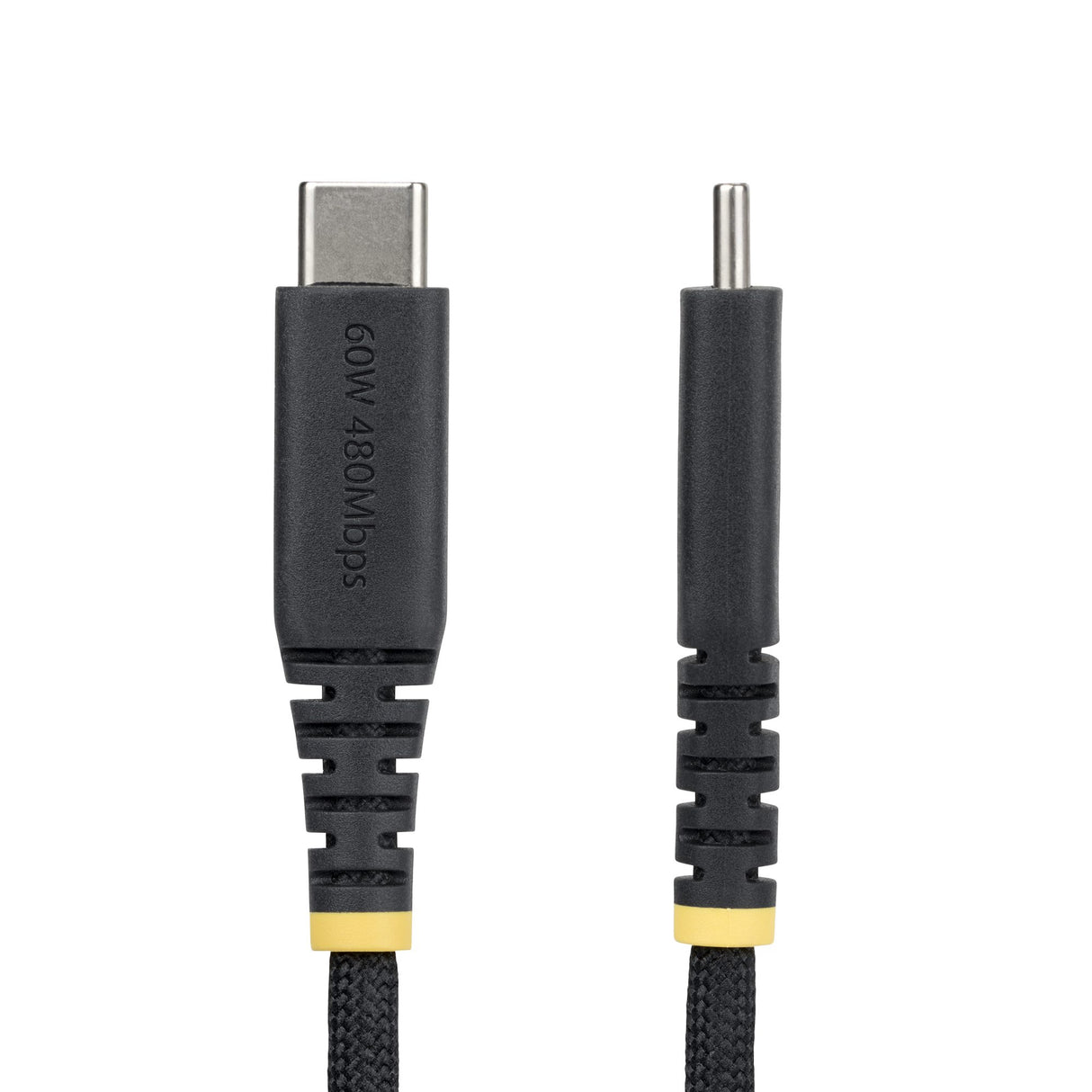 StarTech.com 5-Pack 3ft (91cm) USB-C Charging Cable, 60W (3A) PD, Dual-Layer Braided Nylon/TPE Jacket, Rugged USB C Charging Cord, USB 2.0 Laptop Charger Cable