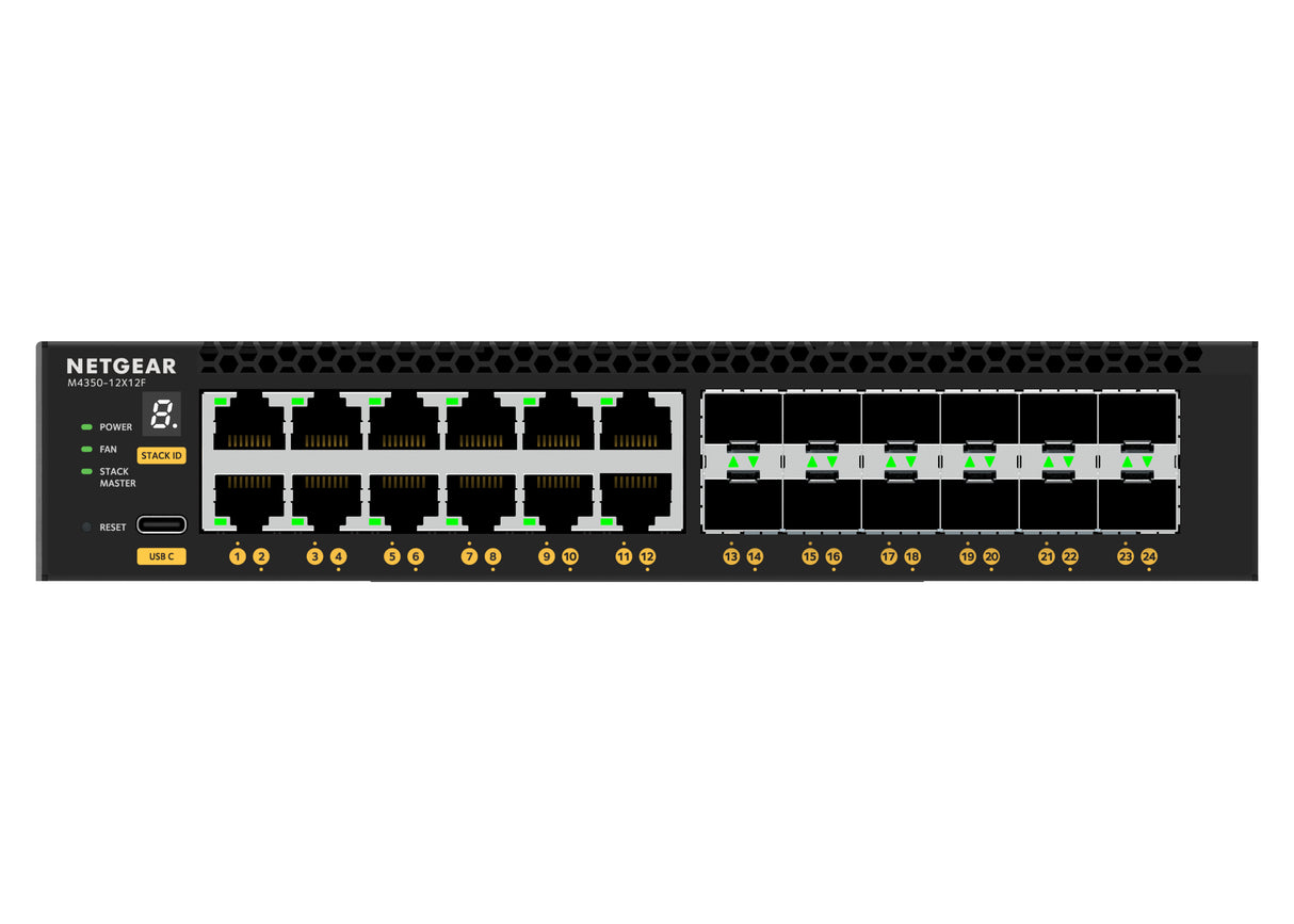 NETGEAR XSM4324 Managed L3 10G Ethernet (100/1000/10000) 1U Black