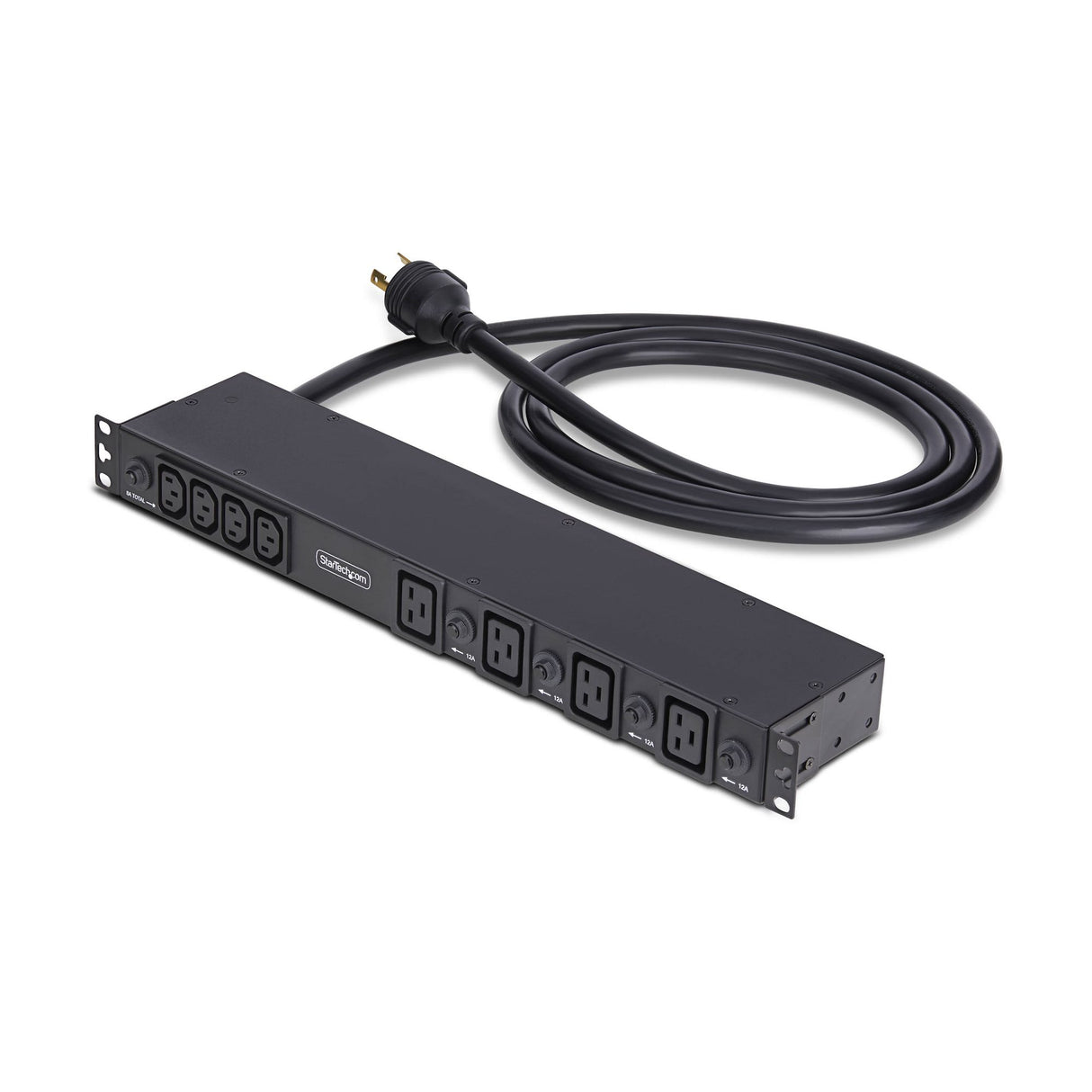 StarTech.com 20-Outlet Rackmount PDU, 1U Server Power Strip, 16x C13 + 4x C19, 8x Front and 12x Rear Outlets, NEMA L6-30P Wall Connection, 30A/240V, UL-Listed, TAA