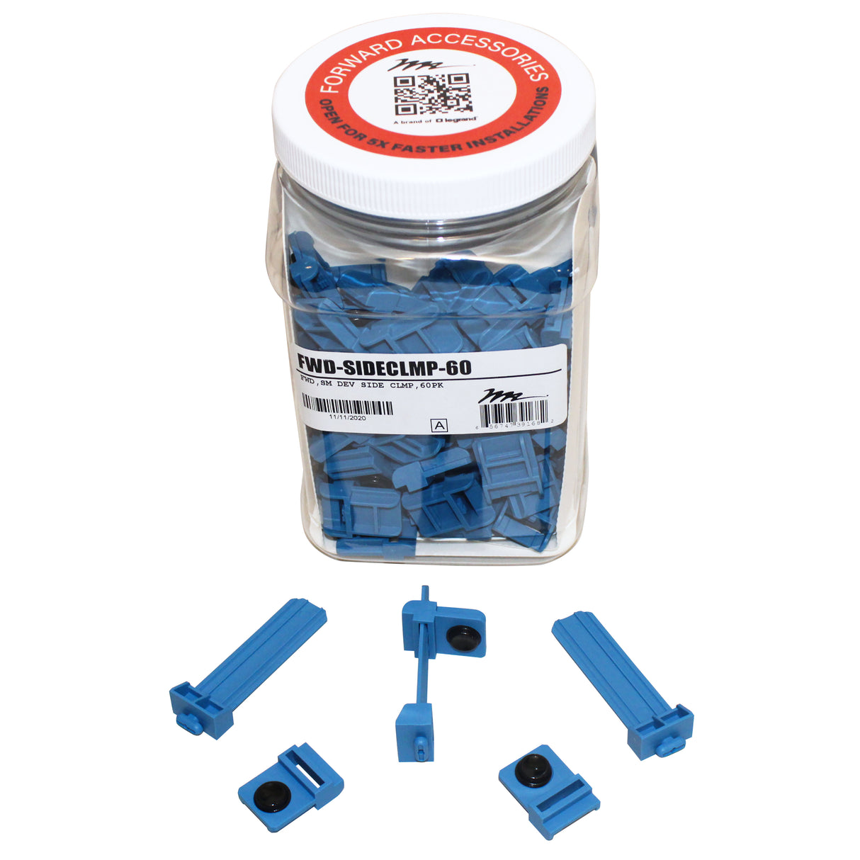 Middle Atlantic Forward Small Device Mounting Clamps - 60 Pack