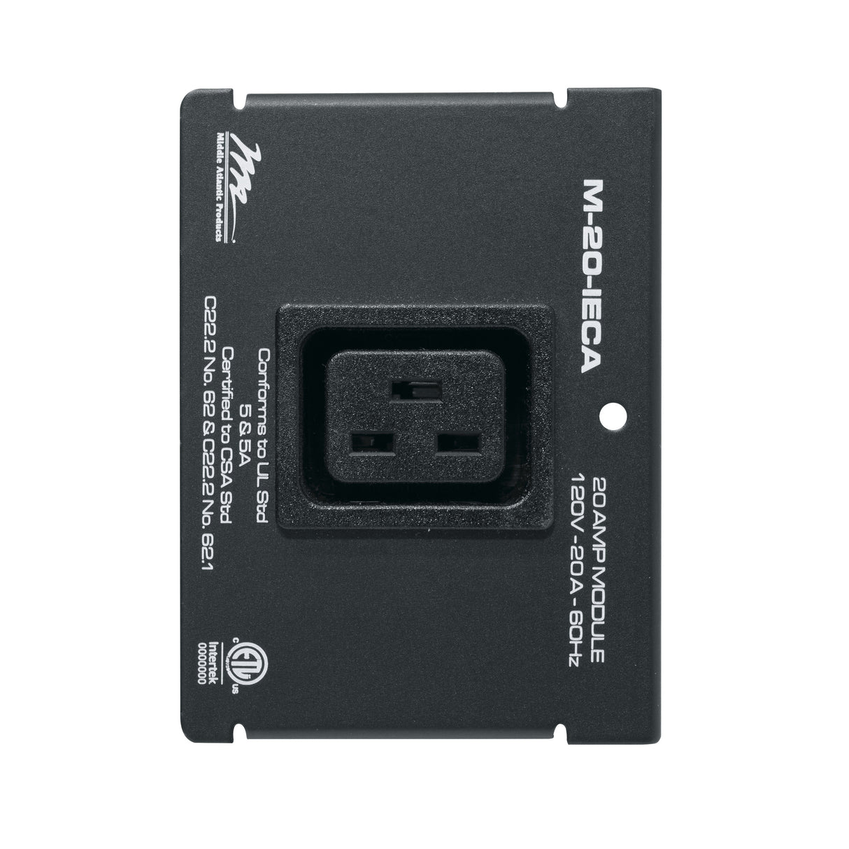 Middle Atlantic M-20-IECA power distribution unit (PDU) 1 AC outlet(s) Black