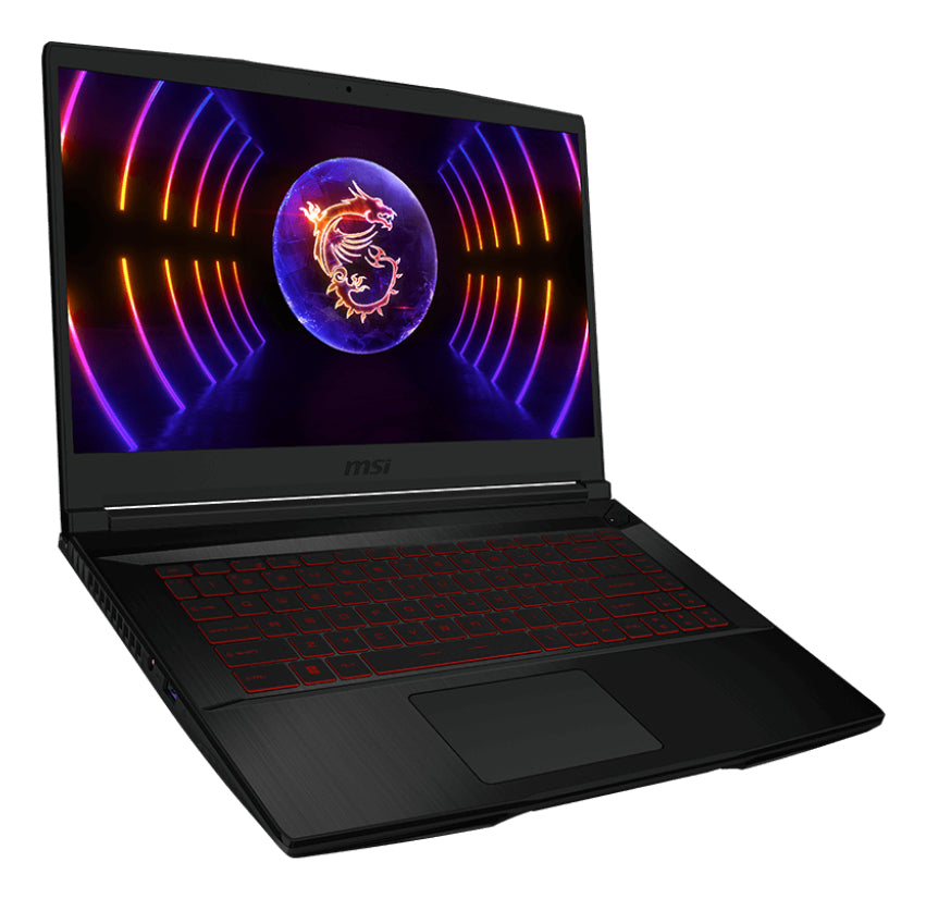 MSI Gaming Thin GF63 12VE-063CA Intel® Core™ i5 i5-12450H Laptop 39.6 cm (15.6") Full HD 16 GB DDR4-SDRAM 512 GB SSD NVIDIA GeForce RTX 4050 Wi-Fi 6 (802.11ax) Windows 11 Home Black