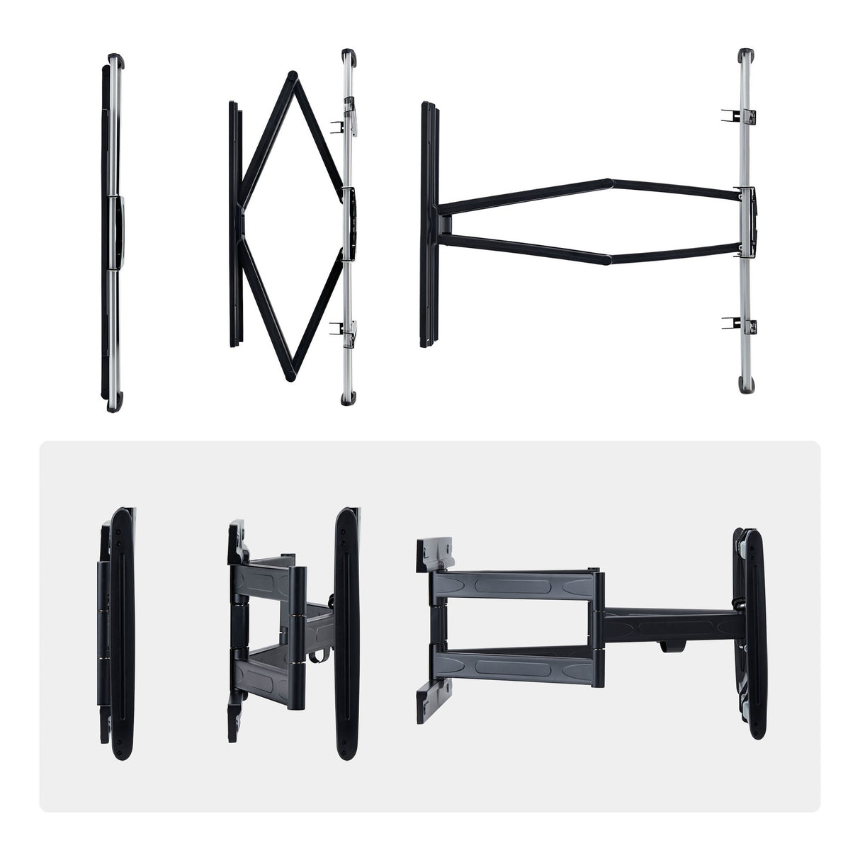 StarTech.com Ultra-Slim Articulating TV Wall Mount for up to 65-inch and 99lb/45kg Flat Screens, VESA 600x400, TAA-Compliant Low-Profile Bracket