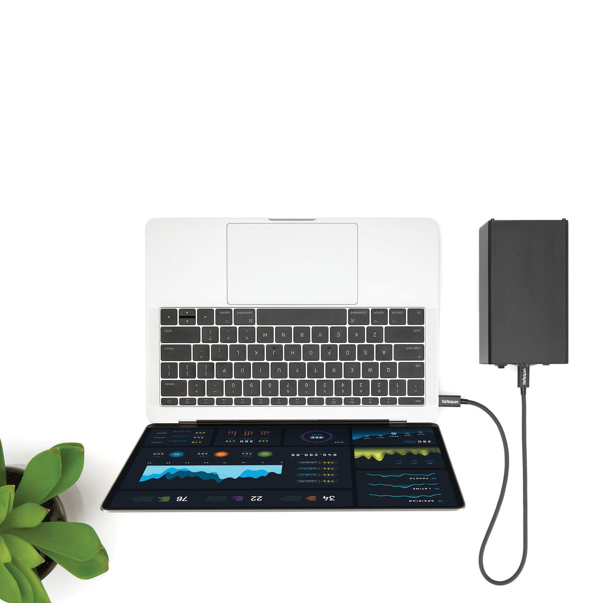 StarTech.com 50cm (1.6ft) Thunderbolt 3 Cable, 40Gbps, 100W PD, 4K/5K, Thunderbolt Certified, Compatible with Thunderbolt 4/USB 3.2/DisplayPort