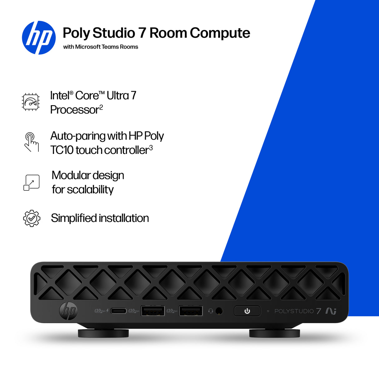 HP Poly Studio 7 Room Compute with Microsoft Teams Rooms