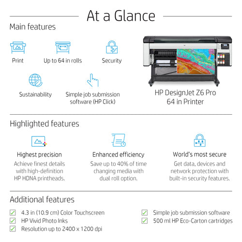 HP Designjet Z6 Pro 64-in Printer