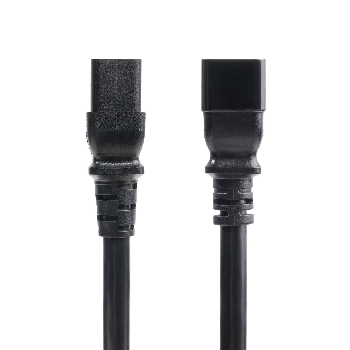StarTech.com 2ft (60cm) Heavy Duty Extension Cord, C19 to C20 Black Extension Cord, 20A 250V, 12AWG, Heavy Gauge Power Extension Cable, AC Power Cable, TAA Compliant, UL Listed