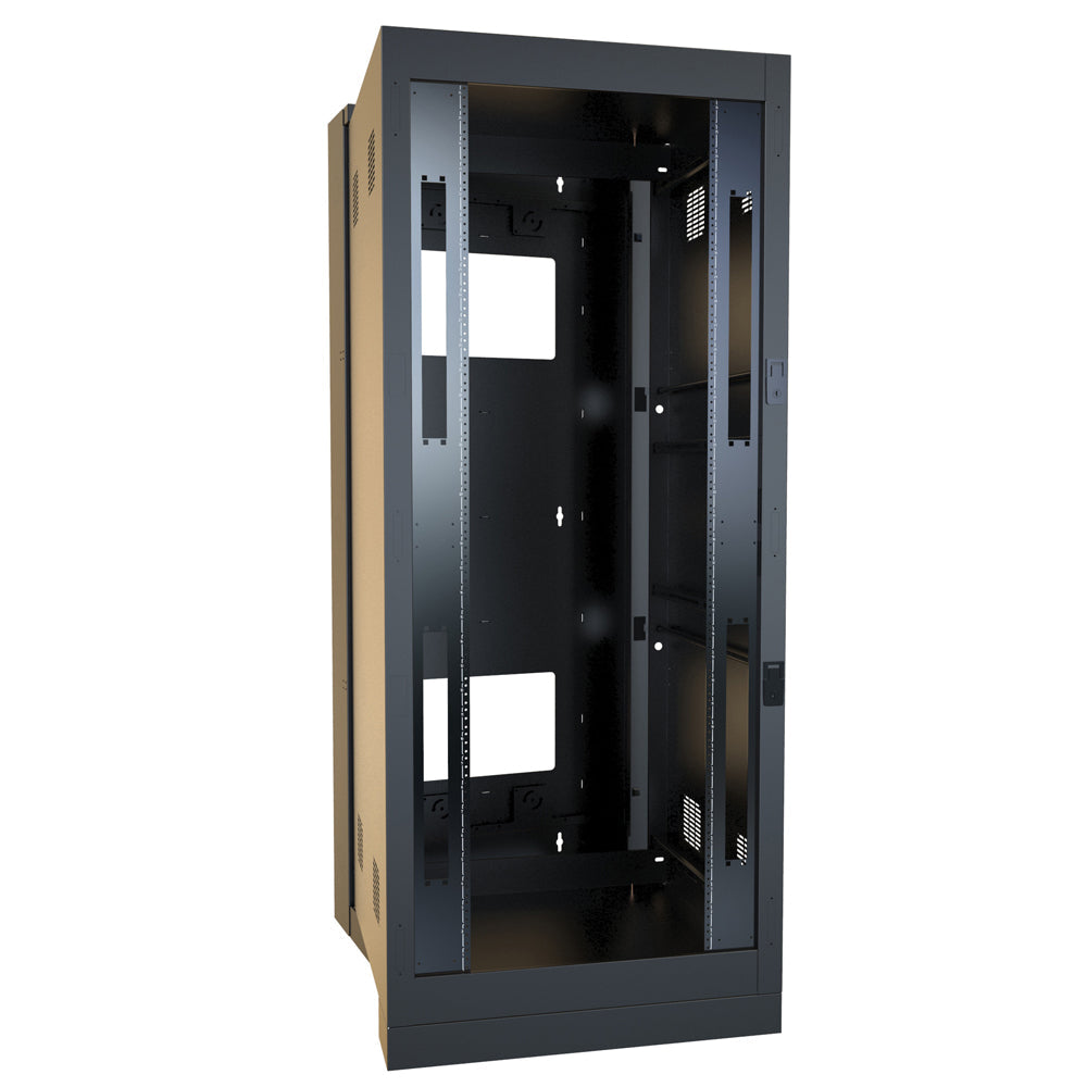 Hammond HWF Series Swing Out Floor Mount Cabinet 36U 30W 35D Black