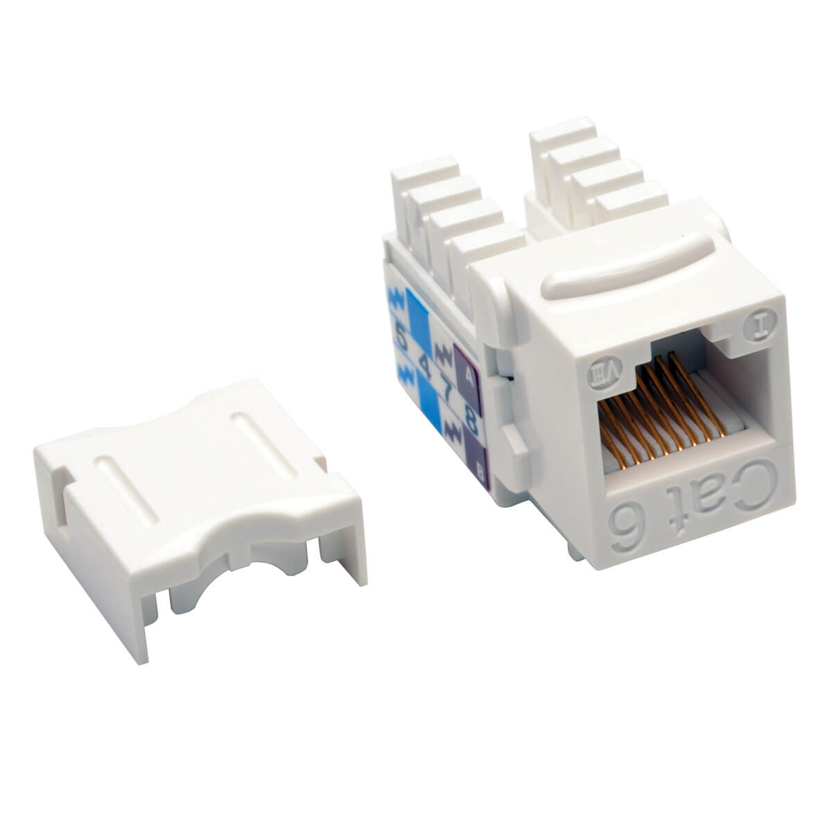 Tripp Lite Keystone Jack Cat6/Cat5e 110 Style - White 25PK
