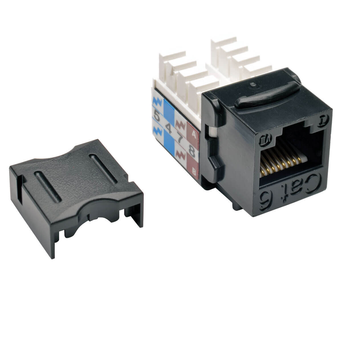 Tripp Lite Keystone Jack Cat6/Cat5e 110 Style - Black 10PK