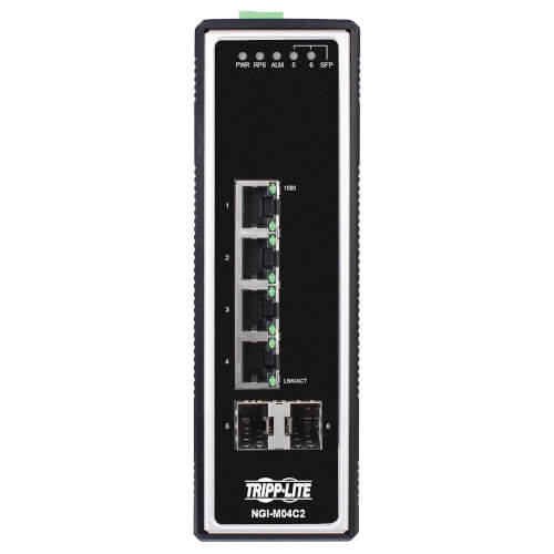 Tripp Lite Switch Industrial Managed 4-Port Gigabit 2 GbE SFP Slots