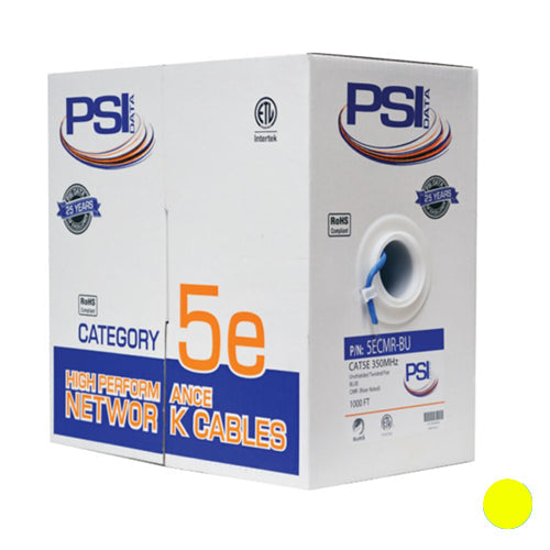 Cat5e, FT4/CMR, Riser, 350MHz, 1000ft, Yellow
