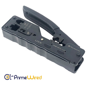 PrimeWired Pass Through Crimp Tool For RJ45 w/Case