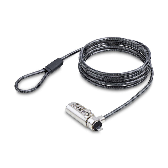 StarTech.com Slim Lock Noble Wedge® Slot Compatible, 5ft (1.5m) Locking Cable, Anti-Theft Security For Laptop/Notebook, Cut-Resistant Steel Cable, Combo Lock, TAA
