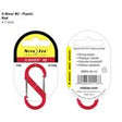 NITE IZE S-BINER PLASTIC SIZE #2 - RED PKG