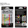 NITE IZE GEAR TIE 3"-ASST. 4PK OGRBLK