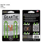NITE IZE GEAR TIE 6"- LIME 2PK