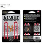 NITE IZE GEAR TIE 6"- RED 2PK