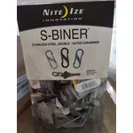 NITE IZE S-BINER GRAVITY BIN - SIZE .5/2 PACK STAINLESS- 108 UNITS