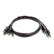 StarTech.com 10ft (3m) Dual-DisplayPort KVM Cable, USB 2.0, 3.5mm Audio, Universally Compatible Combo Cable for KVM Switches, TAA Compliant