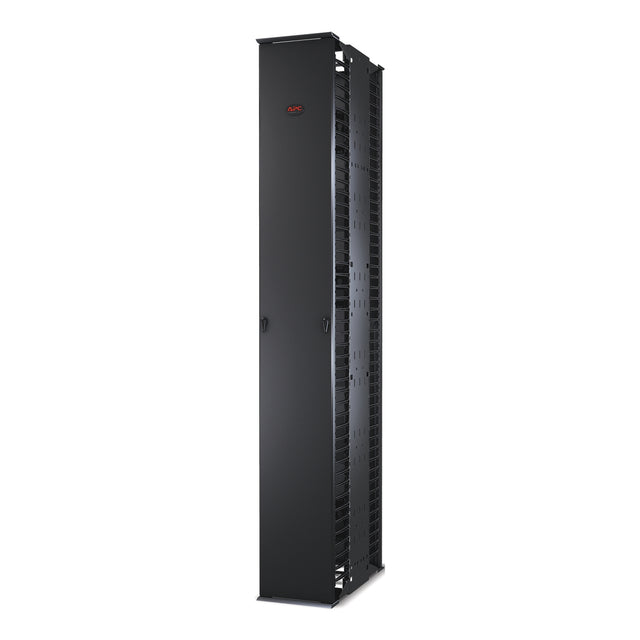 APC Performance, Vertical Cable Manager for 2 & 4 Post Racks, 84"H x 12"W, Double-Sided with Doors