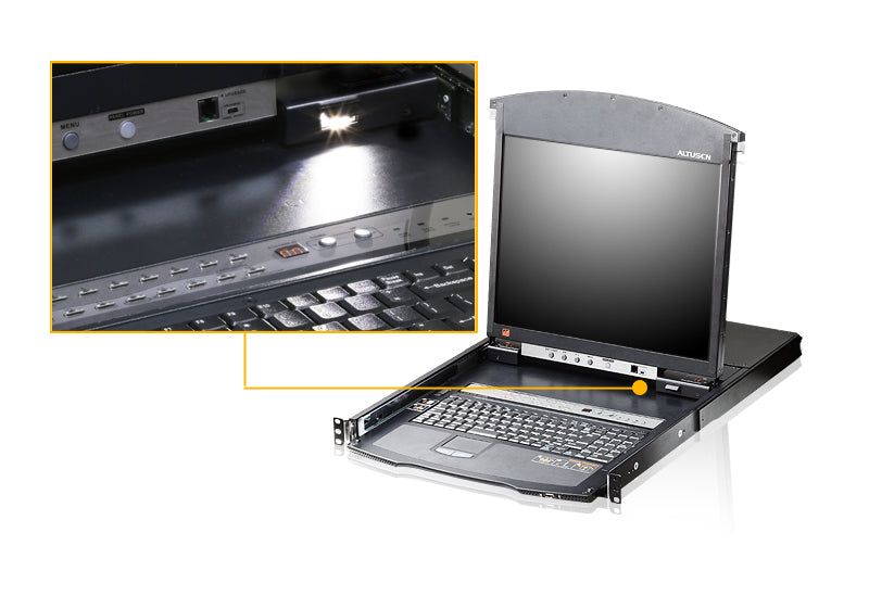 ATEN KL1508AiM KVM switch Rack mounting Black
