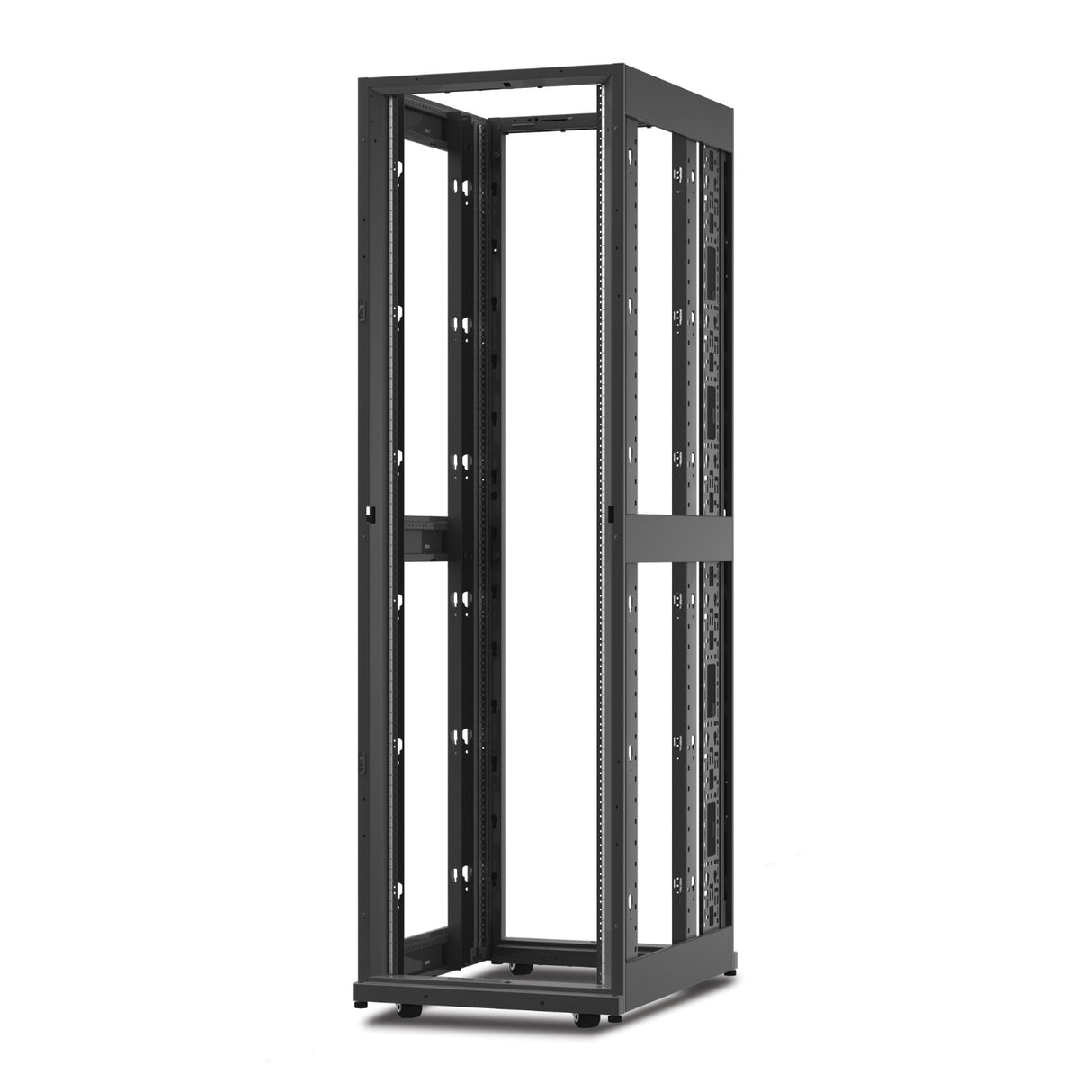 APC NetShelter AV, Server Rack Enclosure, 42U, 10-32 Threaded Rails, without Sides, Roofs, Doors, Black, 1991H x 600W x 806D mm