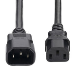 StarTech.com 6ft (1.8m) Power Extension Cord, C14 to C13 PDU Power Cord, 13A 250V, 16AWG, Black Extension Cable, AC Power Cable for PDU/Power Supply, TAA Compliant, UL Listed
