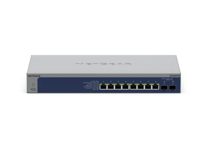NETGEAR XS508TM Managed L2/L3/L4 10G Ethernet (100/1000/10000) 1U Grey, Blue