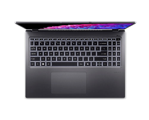 Acer Swift SFG16-72T-57PH Intel Core Ultra 5 125H Laptop 39.6 cm (15.6") Touchscreen WUXGA 16 GB LPDDR5x-SDRAM 512 GB SSD Wi-Fi 6E (802.11ax) Windows 11 Home Grey