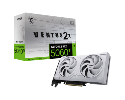 MSI VENTUS GeForce RTX 5060 Ti 8G 2X OC WHITE PLUS NVIDIA 8 GB GDDR7
