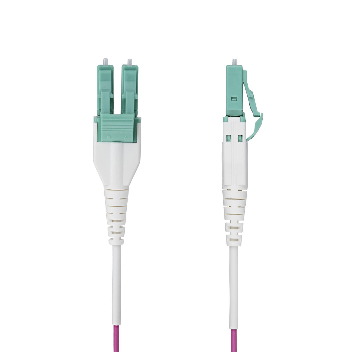 StarTech.com 2m (6ft) LC to LC (UPC) OM4 Multimode Fiber Optic Cable, Erika Violet, 50/125µm, 40G/100G, LOMMF/VCSEL, Uniboot Fiber Jumper Cord, OFNR Riser Rated