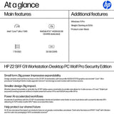 HP Z2 SFF G1i Wolf Pro Security Edition Intel Core Ultra 7 265 32 GB DDR5-SDRAM 1 TB SSD NVIDIA RTX A1000 Windows 11 Pro Workstation AI Workstation, AI PC Black