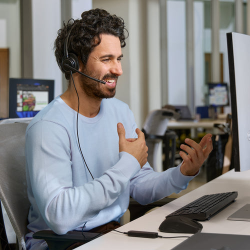 HP Poly Mission 425 Stereo USB Wired Headset TAA