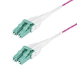 StarTech.com 7m (23ft) LC to LC (UPC) OM4 Multimode Fiber Optic Cable, Erika Violet, 50/125µm, 40G/100G, LOMMF/VCSEL, Uniboot Fiber Jumper Cord, OFNR Riser Rated