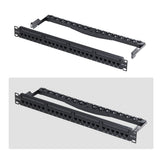 StarTech.com 24 Port 1U Feed Through Patch Panel with Cable Management Bar, Rackmount Cat6 Ethernet Patch Panel with RJ45 UTP Inline Couplers