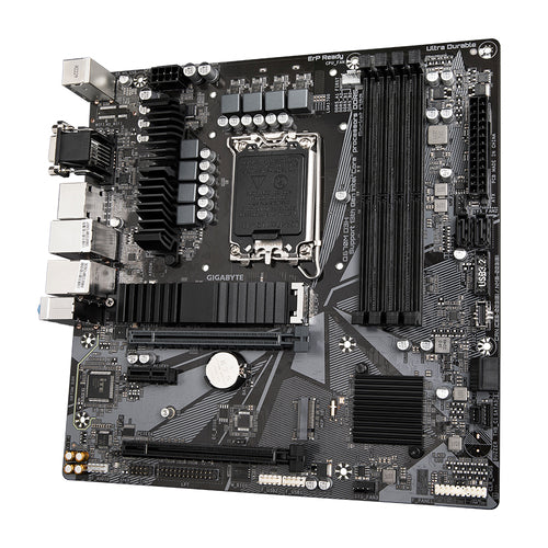 GIGABYTE Q670M D3H Motherboard - Supports Intel Core 14th CPUs, 6+1+1 Phases Hybrid Digital VRM, up to 5600MHz DDR5 (OC), 2xPCIe 4.0 M.2, 2.5GbE LAN, USB 3.2 Gen 2