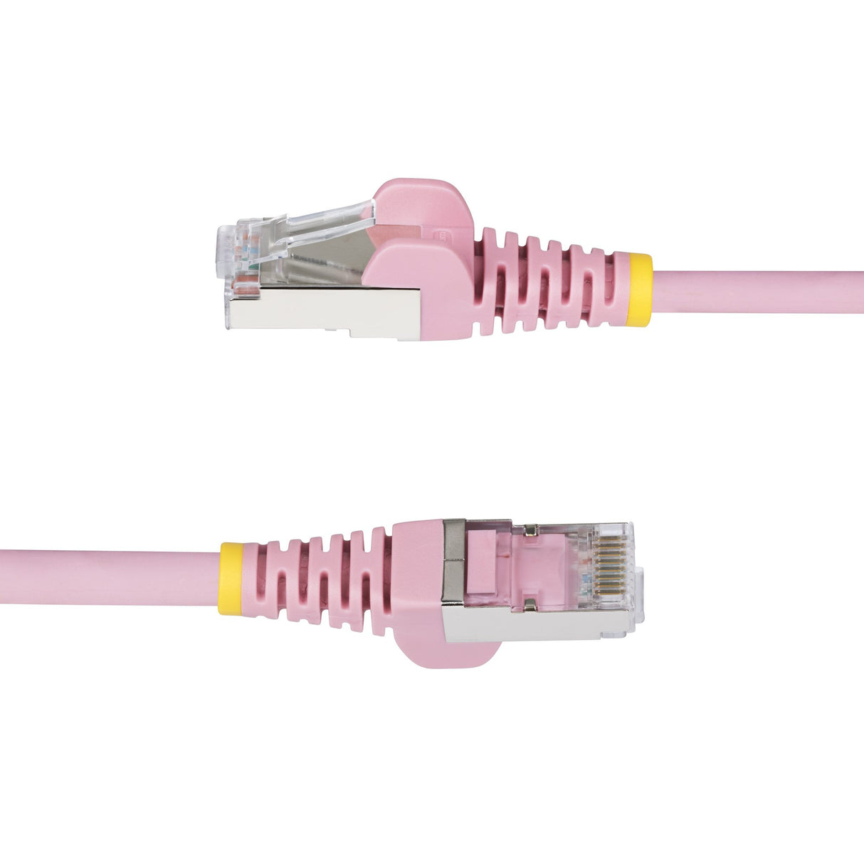 StarTech.com 1ft Pink CAT6a Ethernet Cable, Snagless RJ45, 10GbE, 100W PoE++, S/FTP, LSZH, 27AWG Pure Bare Copper Wire, 500MHz, Shielded Network Patch Cord w/Strain Reliefs, Individually Tested/ETL Verified
