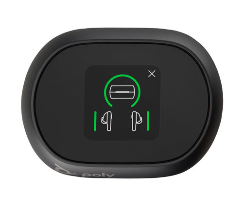 HP Poly Voyager Free 60+ UC Carbon Black Earbuds +BT700 USB-A Adapter +Touchscreen Charge Case