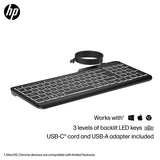 HP 400 Backlit Wired Keyboard
