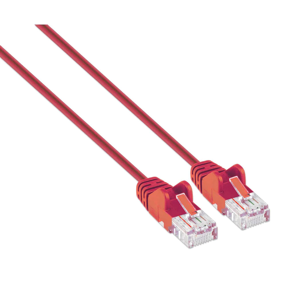 Intellinet IEC-C6-RD-3-SLIM networking cable Red 1 m Cat6 U/UTP (UTP)