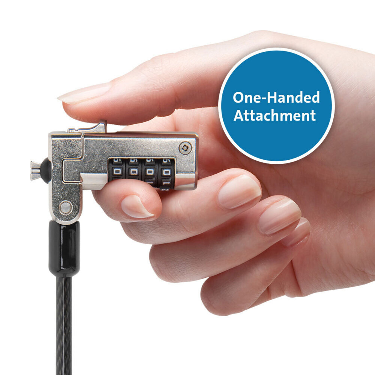 Kensington Slim N17 Serialised Combination Laptop Lock for Wedge-Shaped Slots