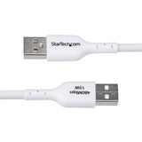 StarTech.com 10ft (3m) USB-A to USB-C Charging Cable, Charge & Sync, 3A, USB 2.0, TPE Jacket - White USB Charging Cord