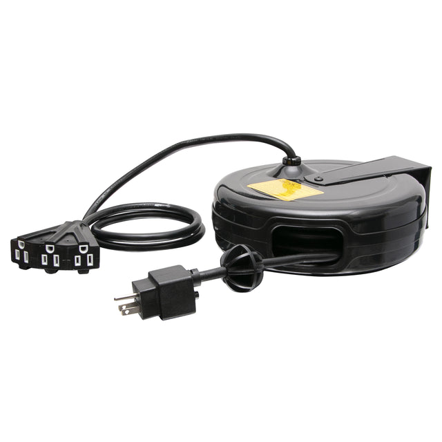 Middle Atlantic FlexViewTM Conferencing Cart with HuddleSHOT FC 15' NEMA 5-15P Cable Retractor