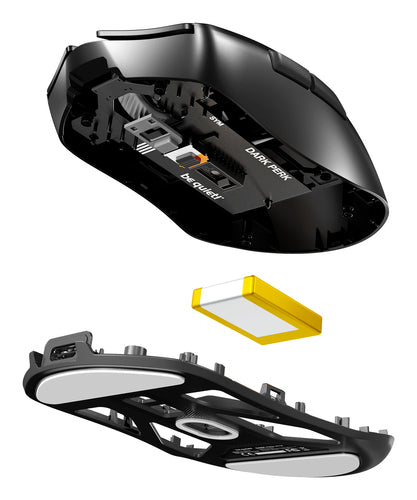 be quiet! Dark Perk Sym mouse Gaming Right-hand RF Wireless + USB Type-C Optical 32000 DPI